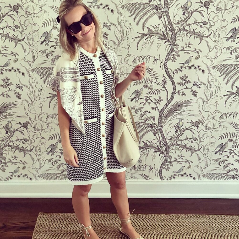 ME+EM Jacquard Knit Mini Dress